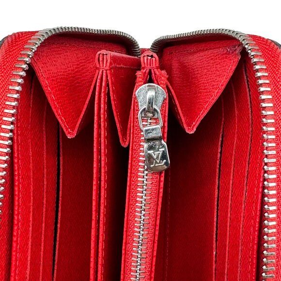 AUTH Louis Vuitton EUC Navy & Red Epi Leather Zippy Long Wallet with COA - Picture 15 of 17